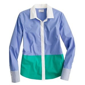 J. Crew Haberdashery Perfect Shirt in Colorblock